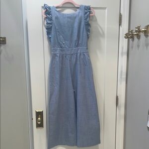 Blue Ruffled Jumpsuit